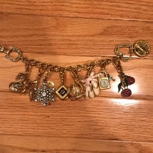 Juicy couture charm bracelet with charms